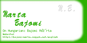 marta bajomi business card